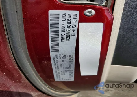 2021 Chrysler Voyager Lxi z USA, uszkodzony, nr VIN 2C4RC1DG9MR549686